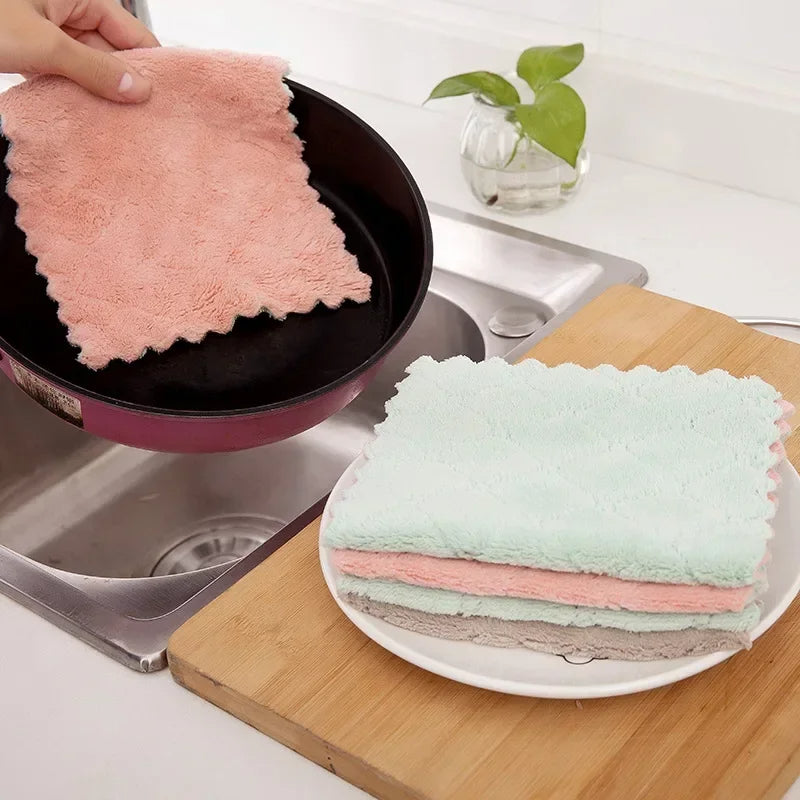 Absorbent kitchen cleaning cloth microfiber towels