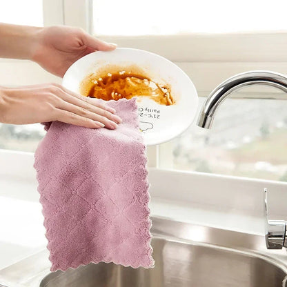 Absorbent kitchen cleaning cloth microfiber towels