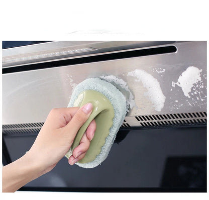 Glass Wall Cleaning Sponge Brush with Convenient Handle Gadget