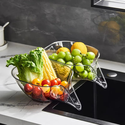 Home Organizer Drain Fruit Strainer Sink Washing Basket