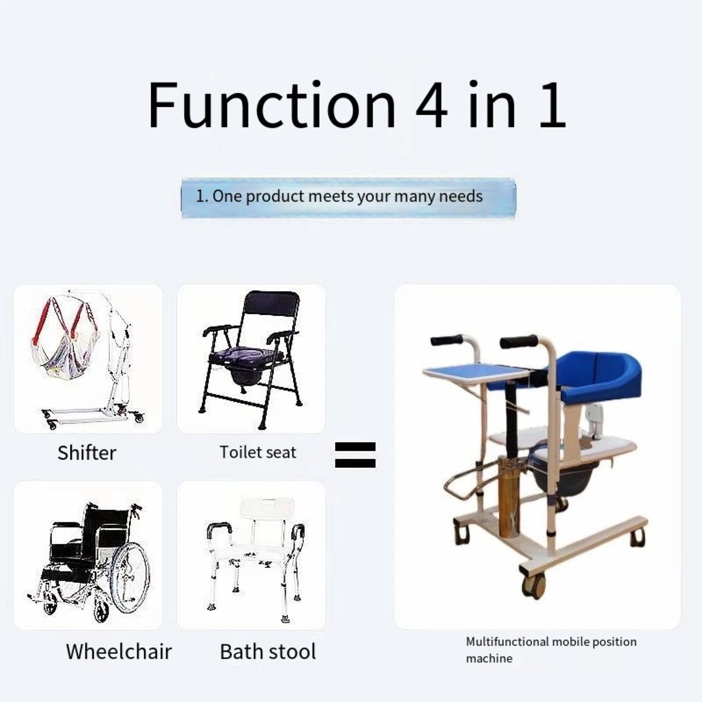 Multifunctional Paralysis Patient Health Support Wheelchair